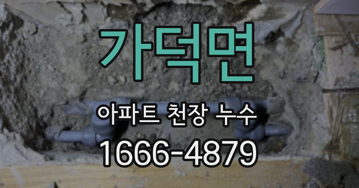가덕면 아파트 천장 누수