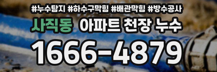 사직동 아파트 천장 누수