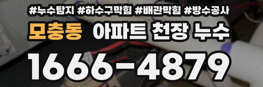 모충동 아파트 천장 누수