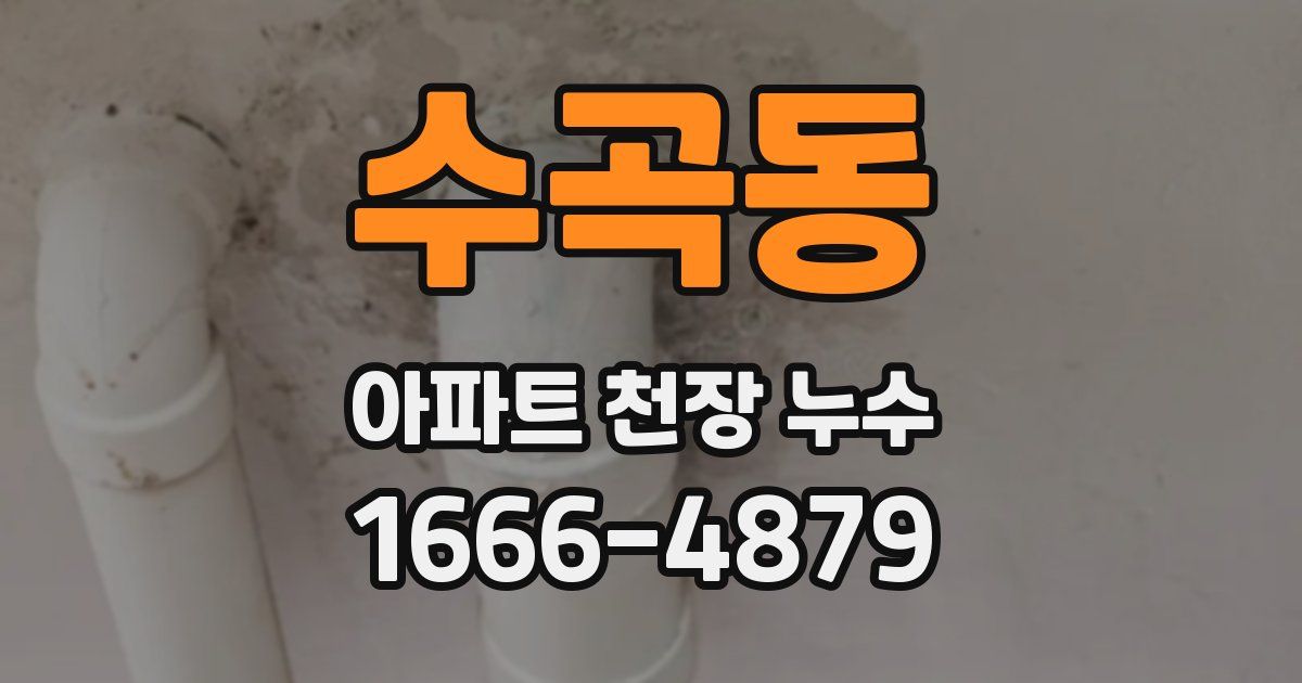 수곡동 아파트 천장 누수