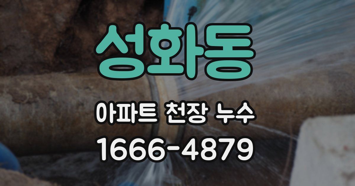 성화동 아파트 천장 누수