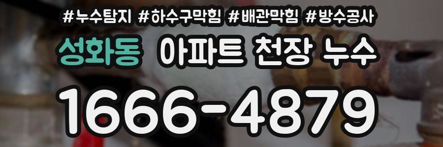 성화동 아파트 천장 누수