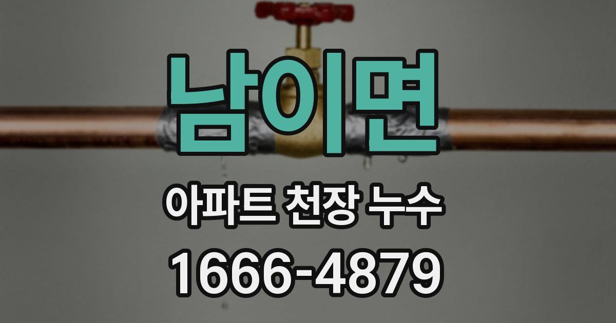 남이면 아파트 천장 누수