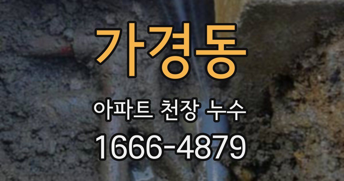 가경동 아파트 천장 누수