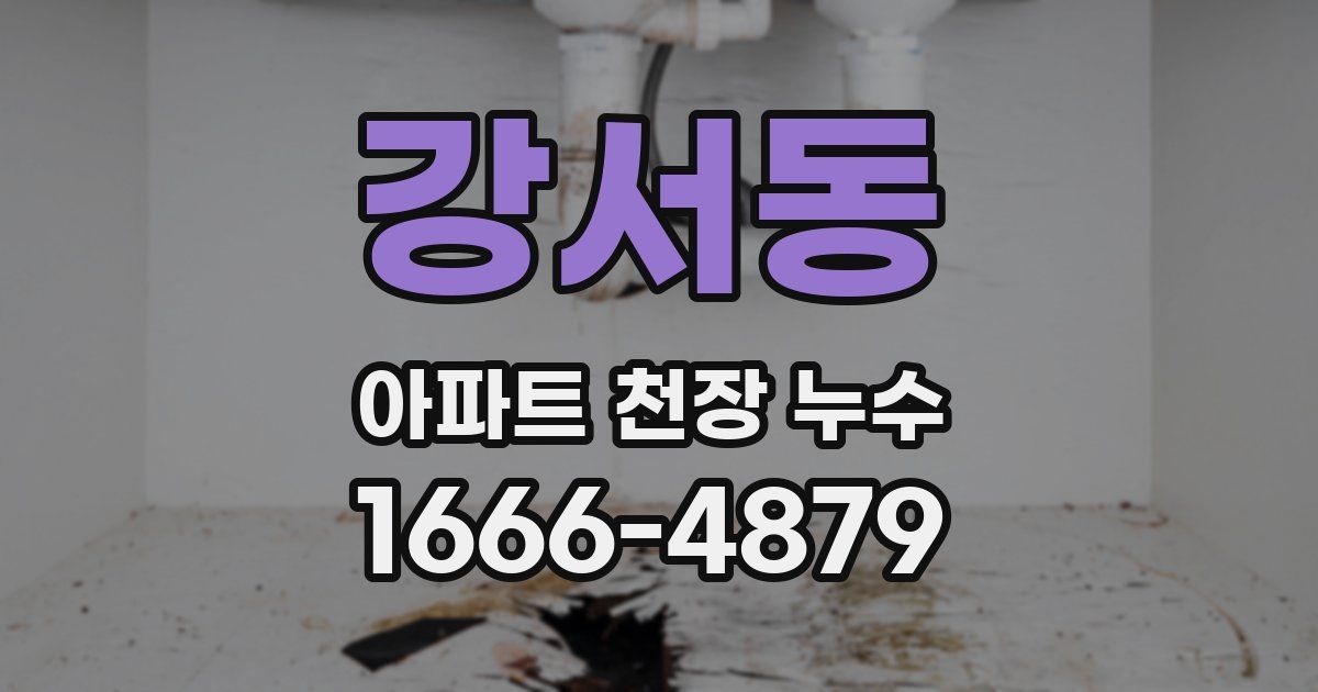 강서동 아파트 천장 누수
