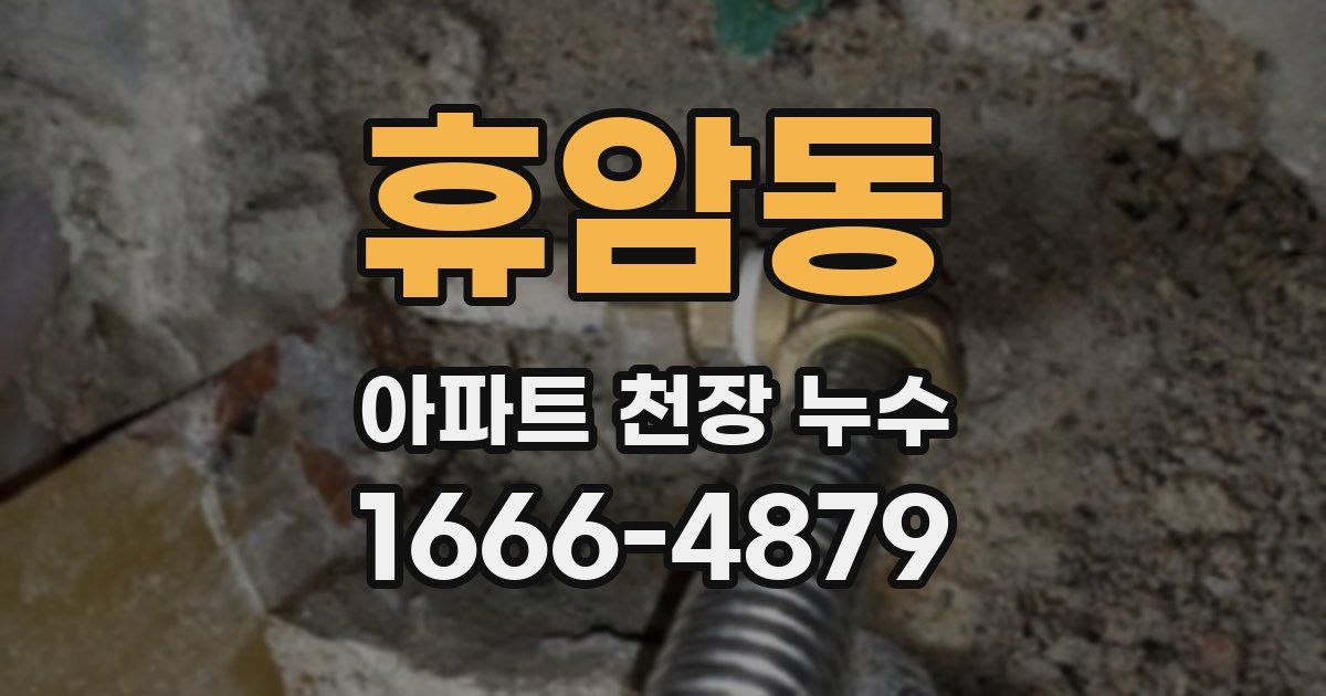 휴암동 아파트 천장 누수