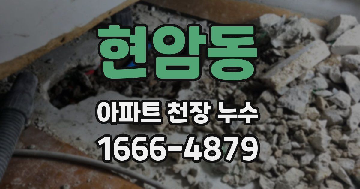 현암동 아파트 천장 누수