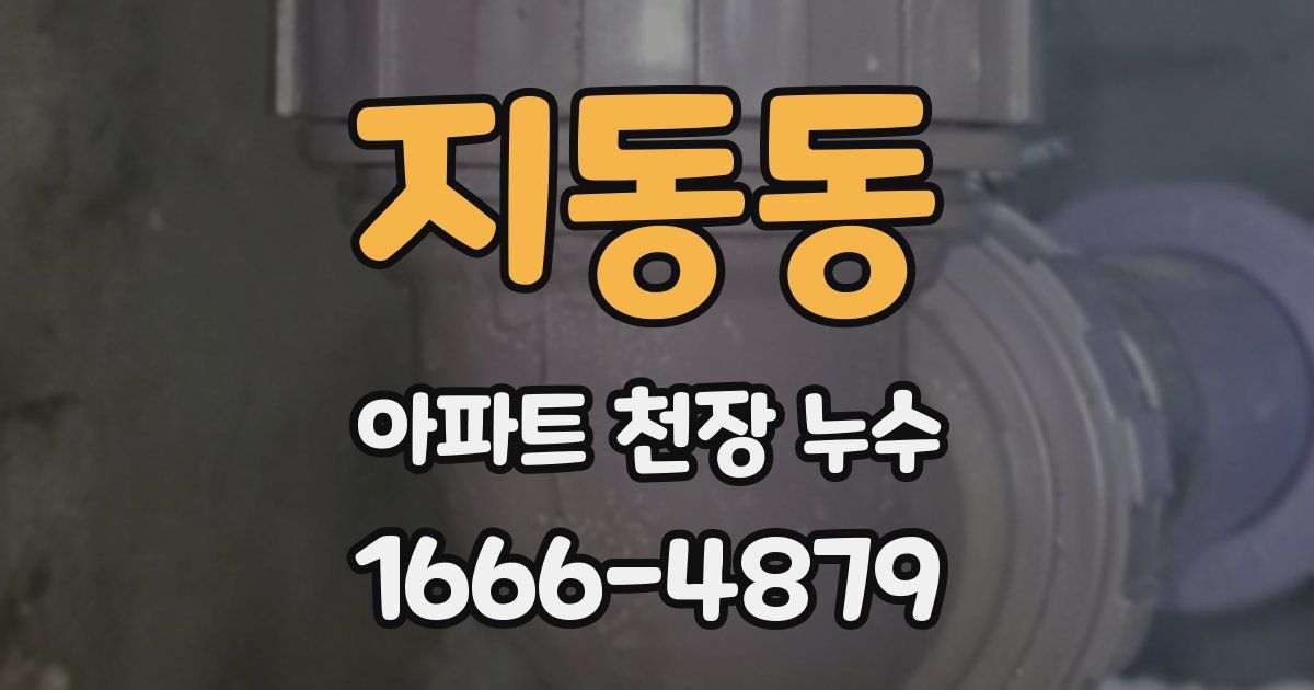 지동동 아파트 천장 누수