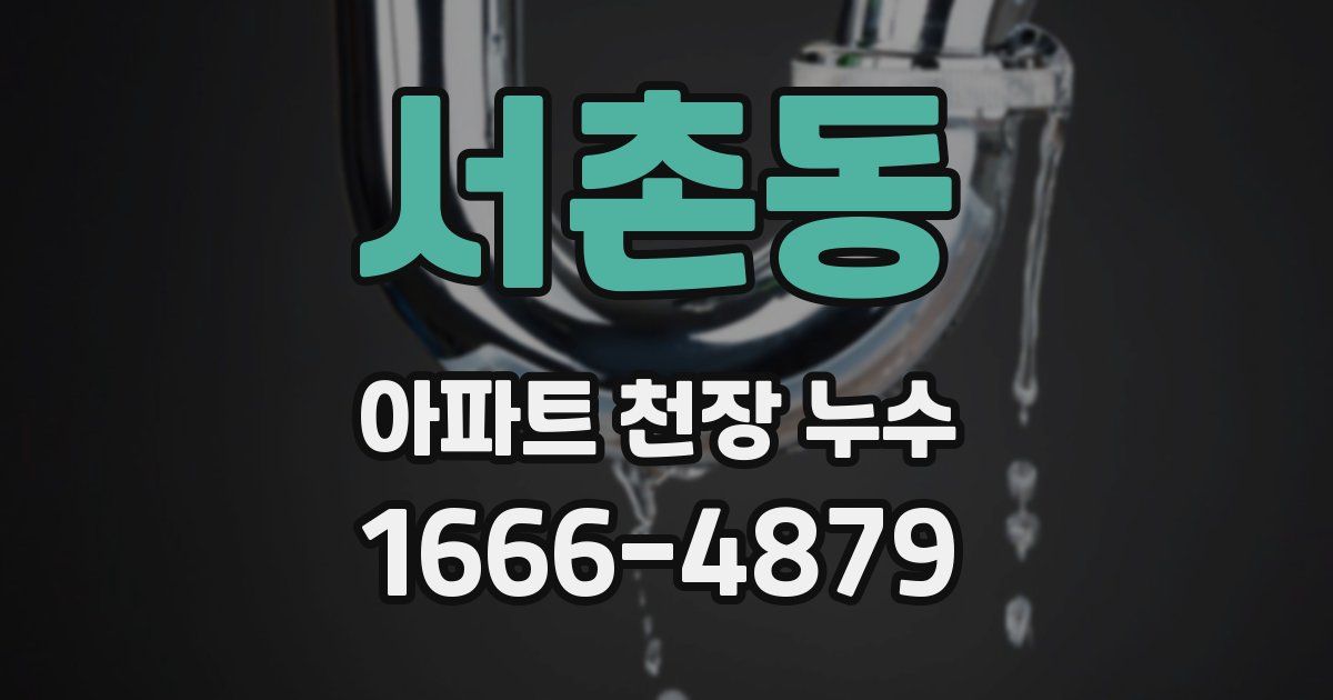 서촌동 아파트 천장 누수