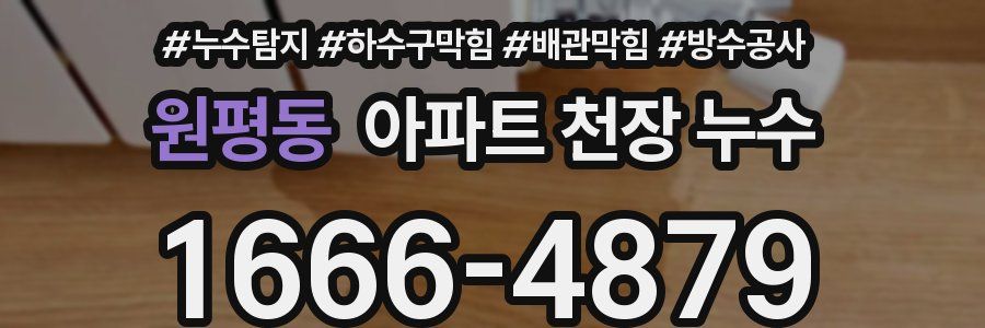 원평동 아파트 천장 누수