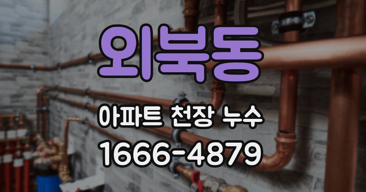 외북동 아파트 천장 누수