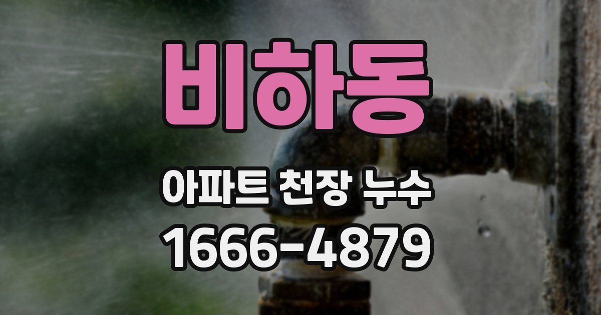 비하동 아파트 천장 누수