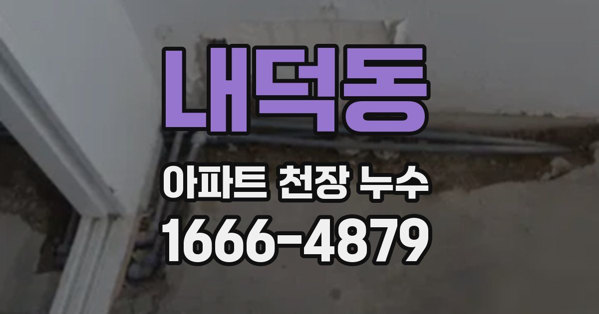 내덕동 아파트 천장 누수