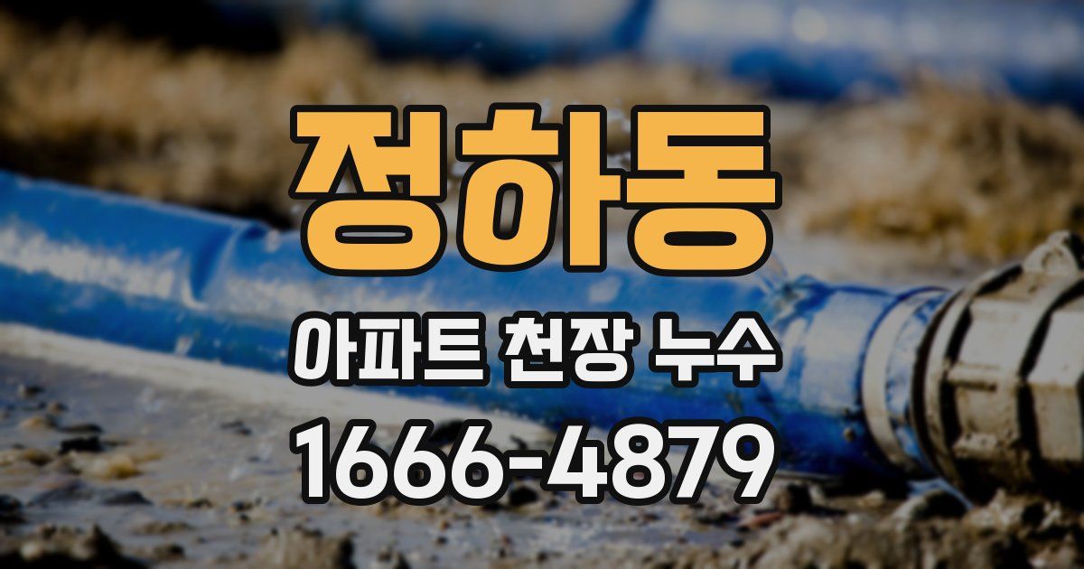 정하동 아파트 천장 누수