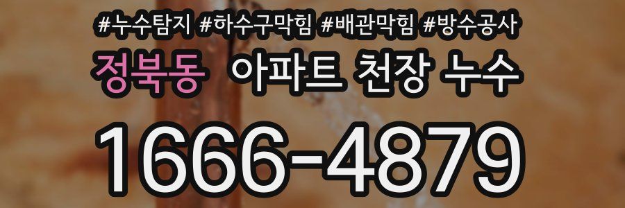 정북동 아파트 천장 누수