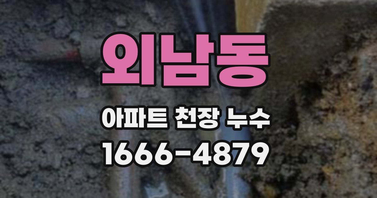 외남동 아파트 천장 누수