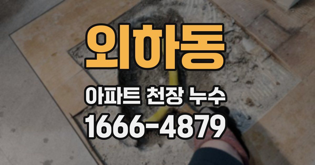 외하동 아파트 천장 누수