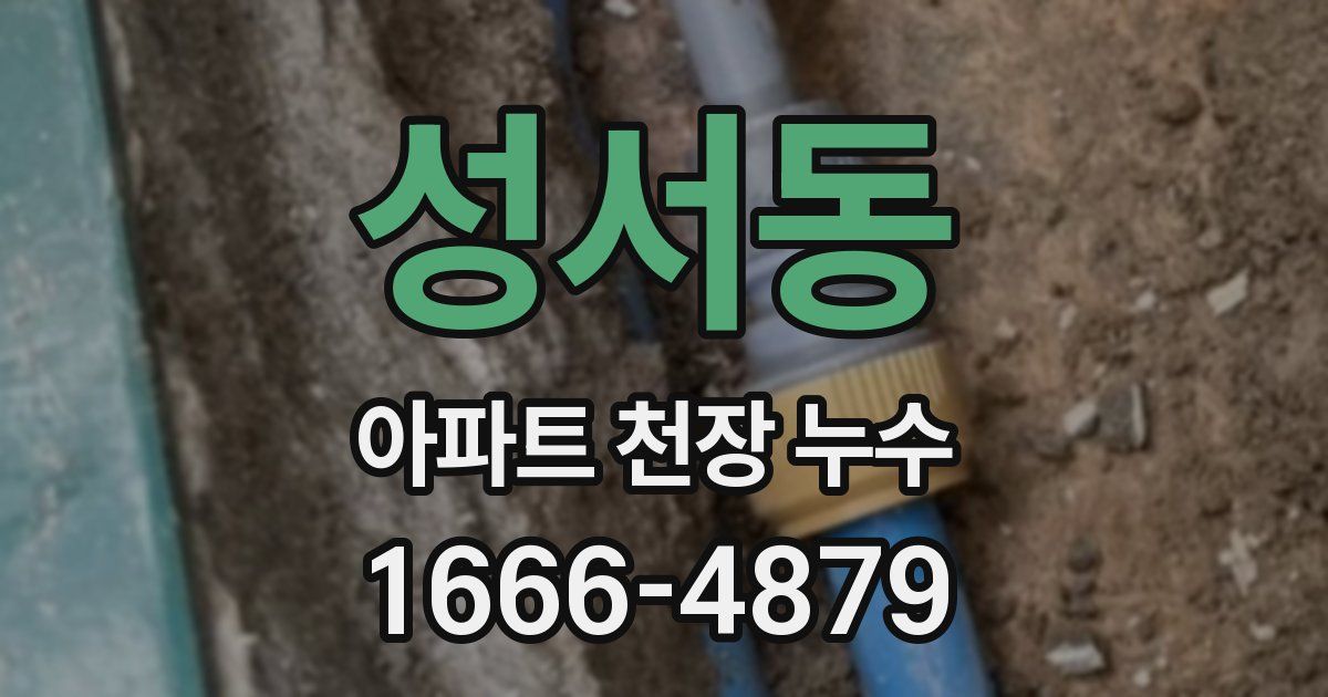성서동 아파트 천장 누수