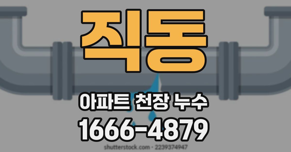 직동 아파트 천장 누수