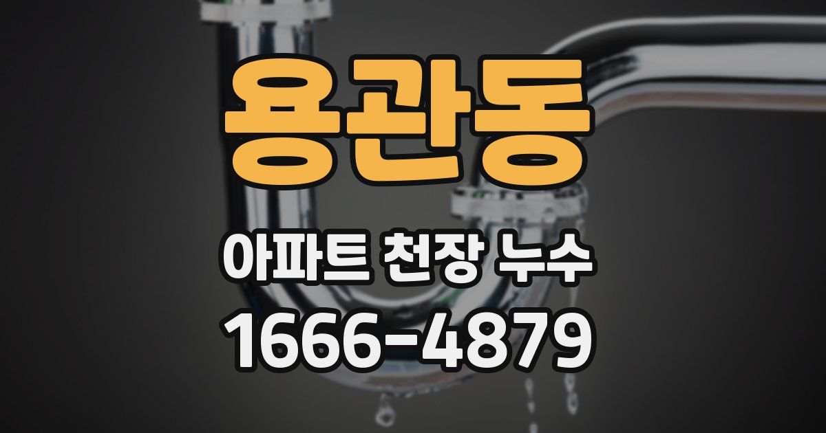 용관동 아파트 천장 누수
