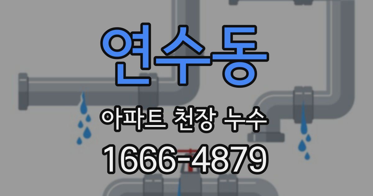 연수동 아파트 천장 누수