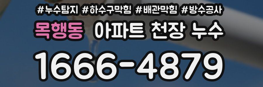 목행동 아파트 천장 누수