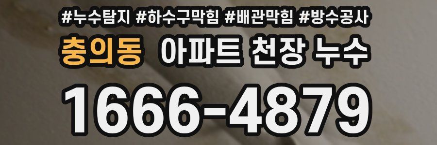 충의동 아파트 천장 누수