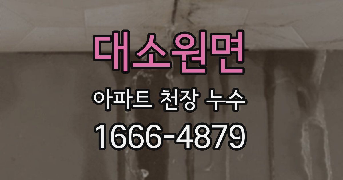 대소원면 아파트 천장 누수
