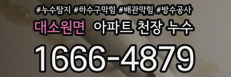 대소원면 아파트 천장 누수