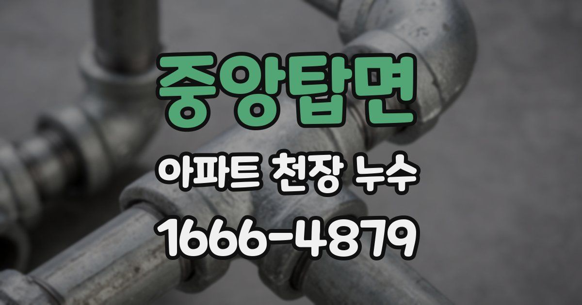 중앙탑면 아파트 천장 누수