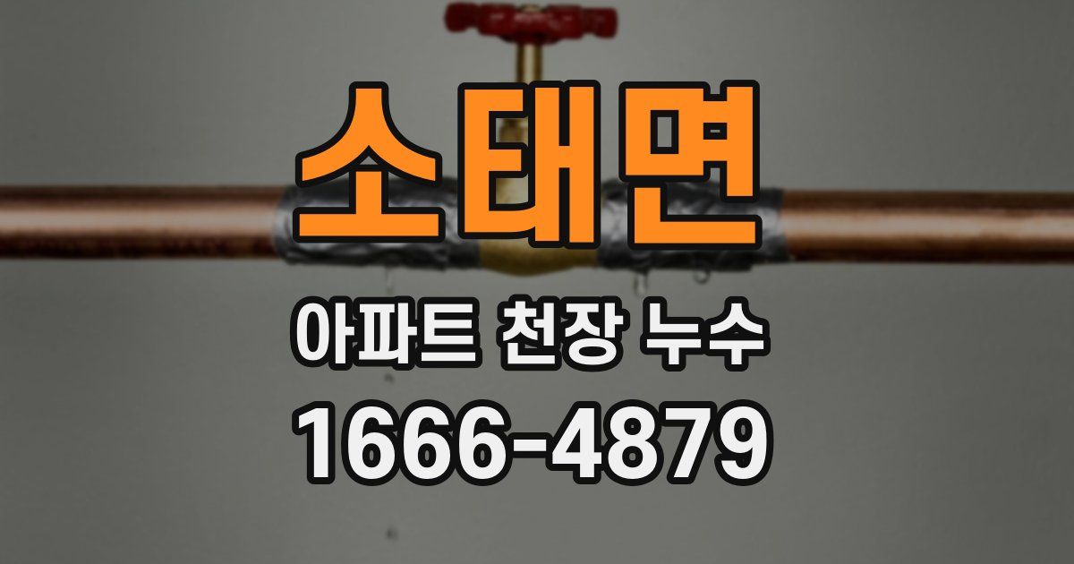 소태면 아파트 천장 누수