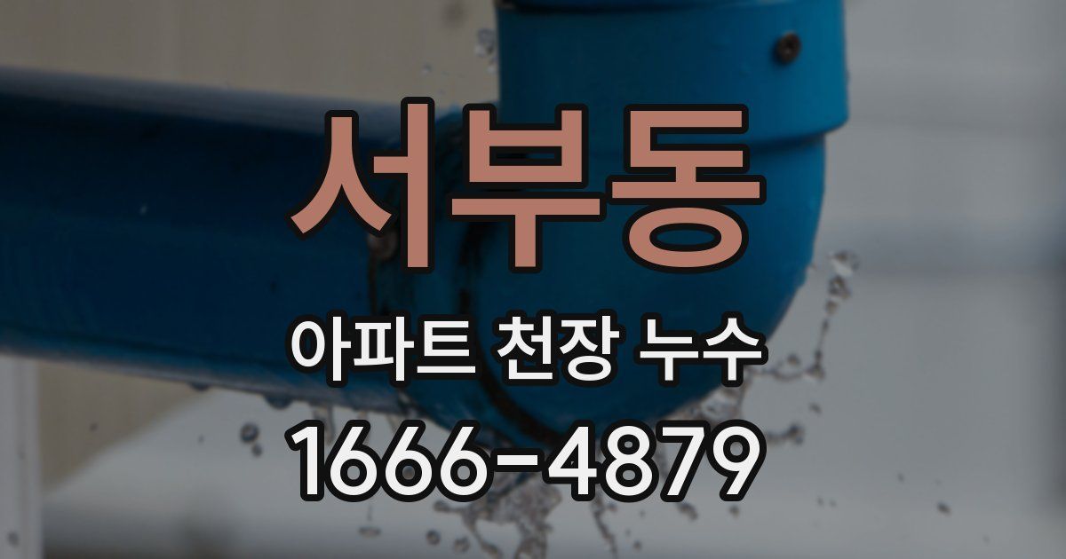 서부동 아파트 천장 누수
