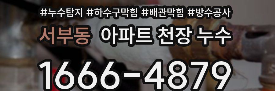 서부동 아파트 천장 누수