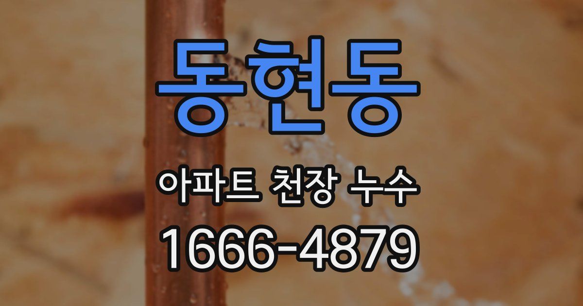 동현동 아파트 천장 누수
