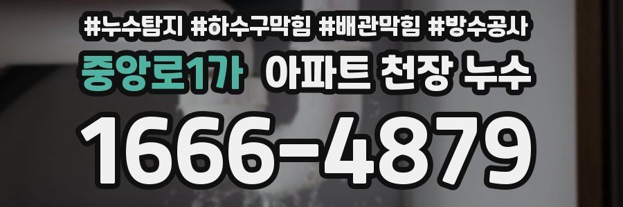 중앙로1가 아파트 천장 누수