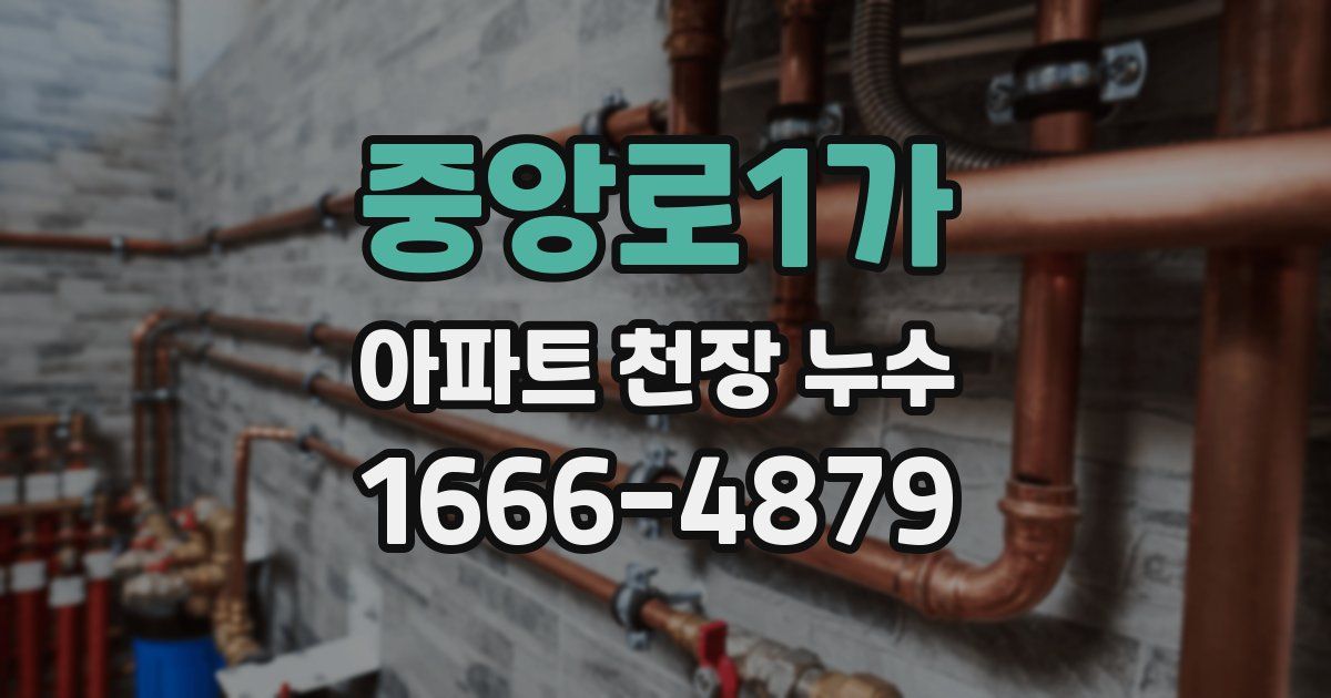 중앙로1가 아파트 천장 누수