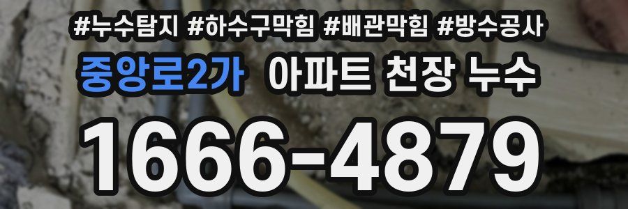 중앙로2가 아파트 천장 누수