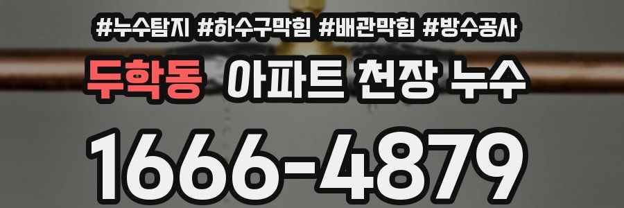 두학동 아파트 천장 누수