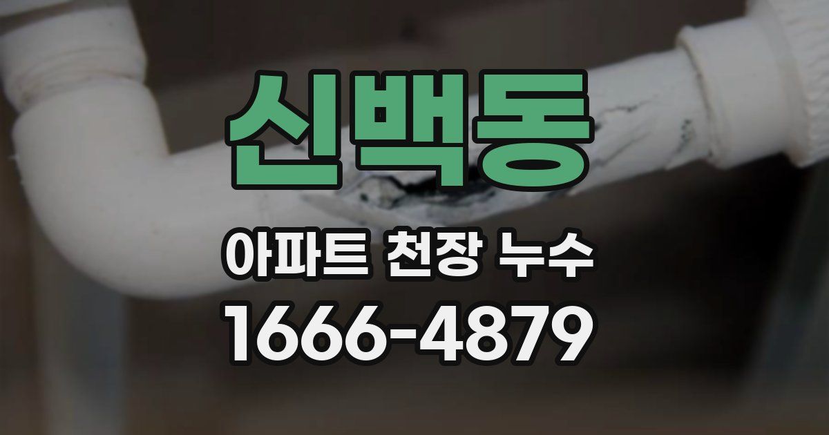 신백동 아파트 천장 누수