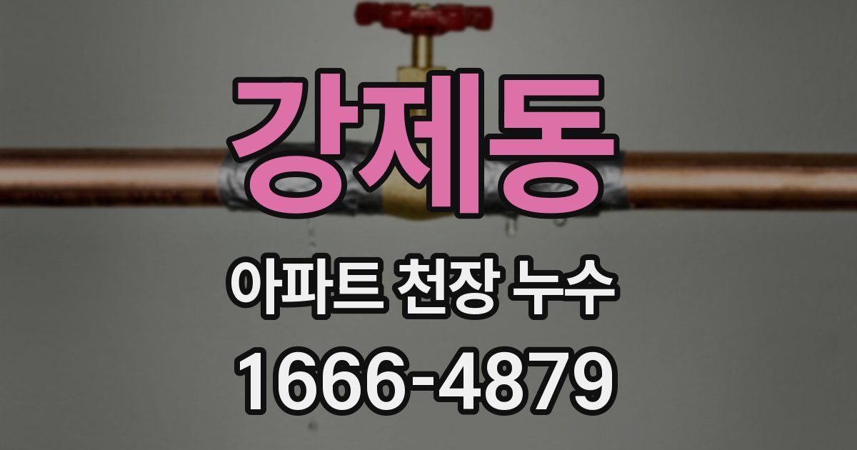 강제동 아파트 천장 누수