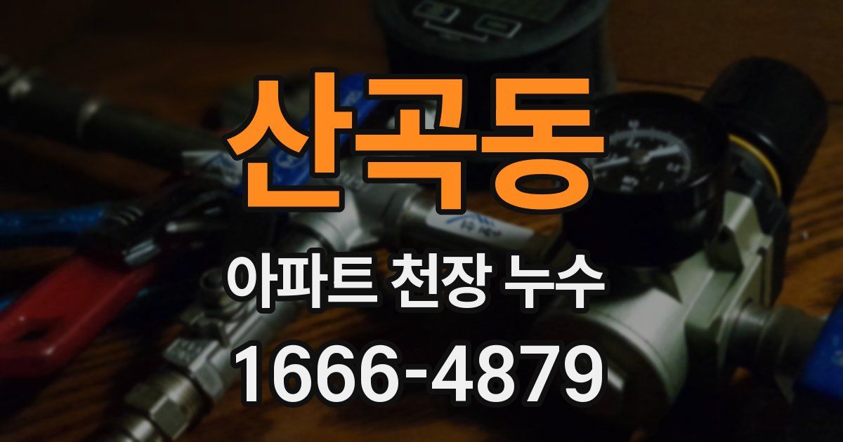 산곡동 아파트 천장 누수