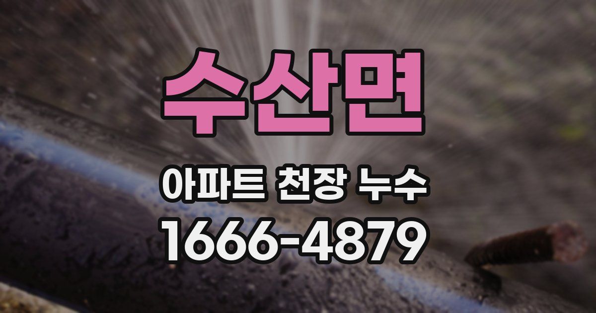 수산면 아파트 천장 누수