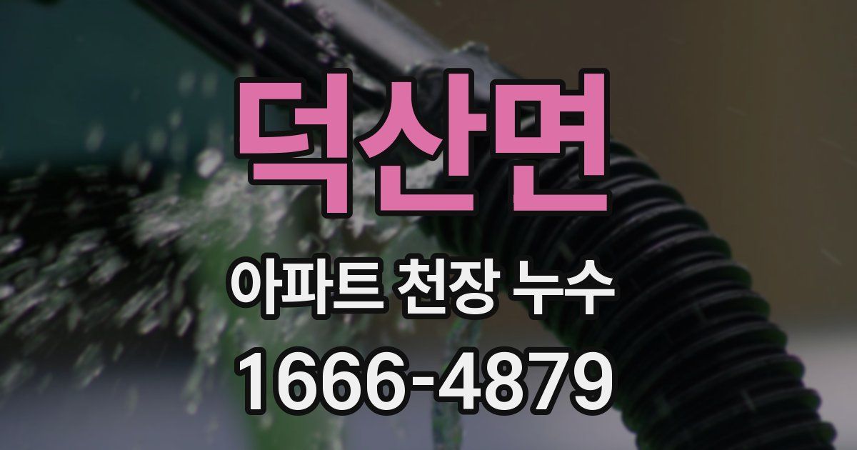 덕산면 아파트 천장 누수