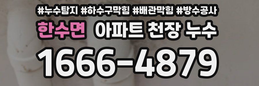 한수면 아파트 천장 누수