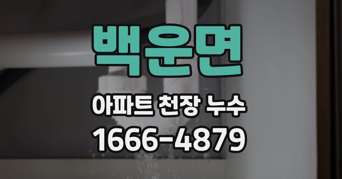 백운면 아파트 천장 누수