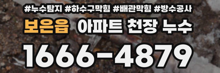 보은읍 아파트 천장 누수