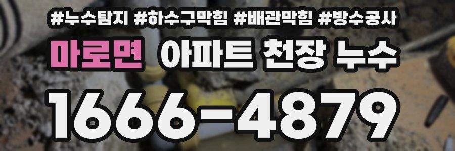 마로면 아파트 천장 누수