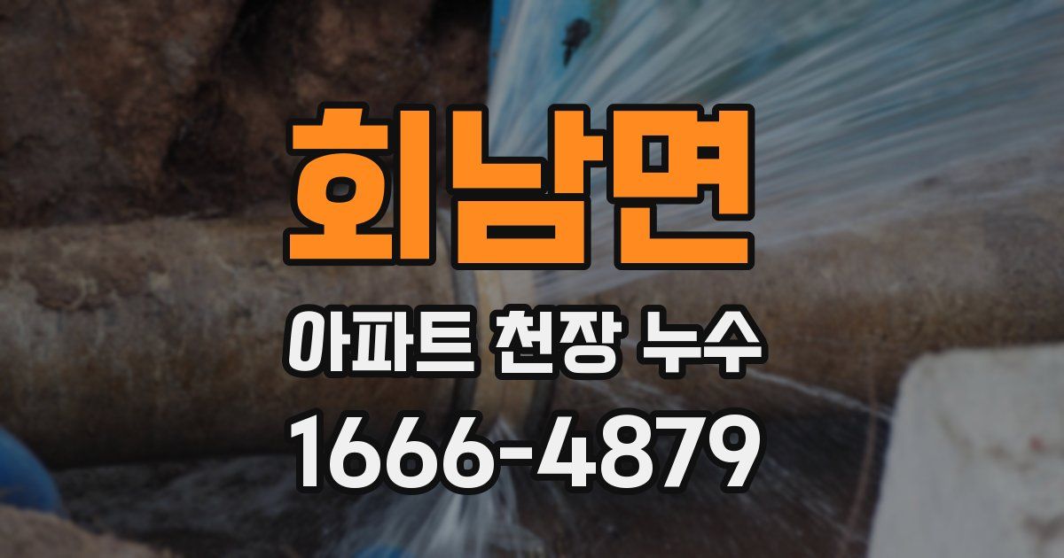 회남면 아파트 천장 누수