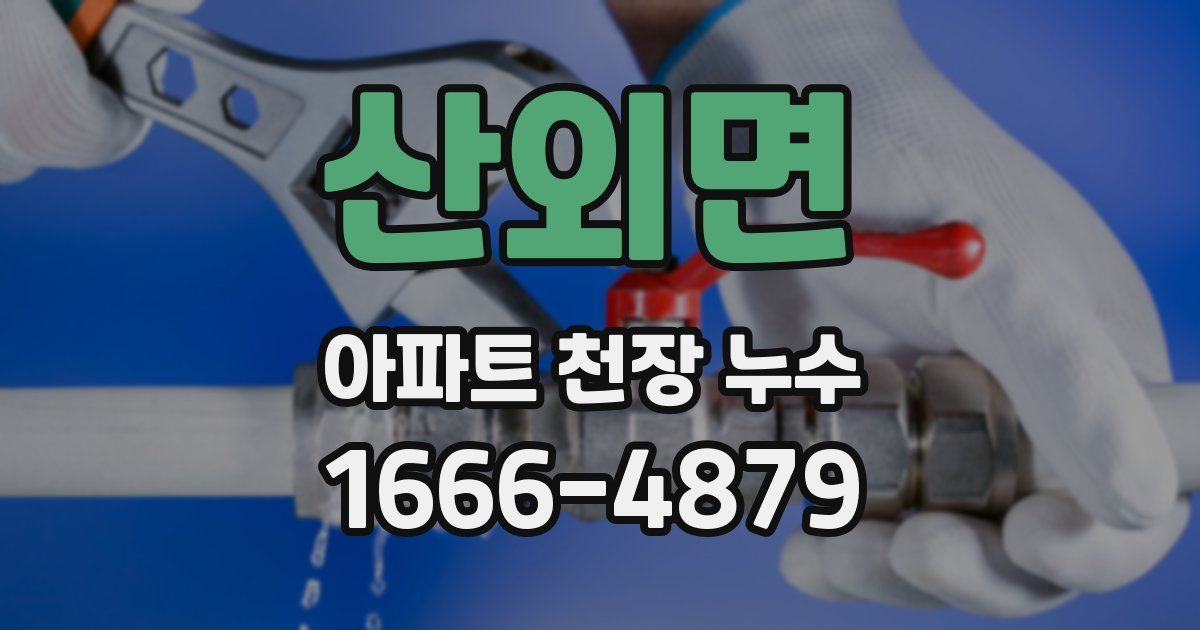 산외면 아파트 천장 누수