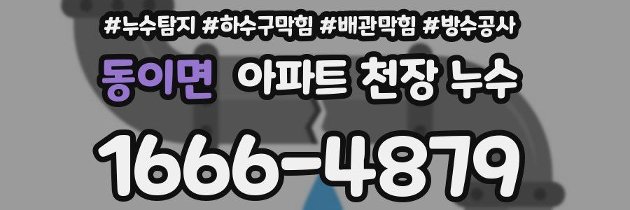 동이면 아파트 천장 누수